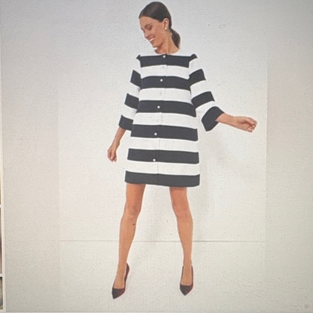 Tuckernuck Black and White Striped Mini Dress